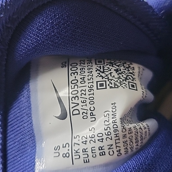 Nike Air Max 1 Shoes PRM Blue Denim Royal Blue excellent used condition size 8.5 - Picture 6 of 8